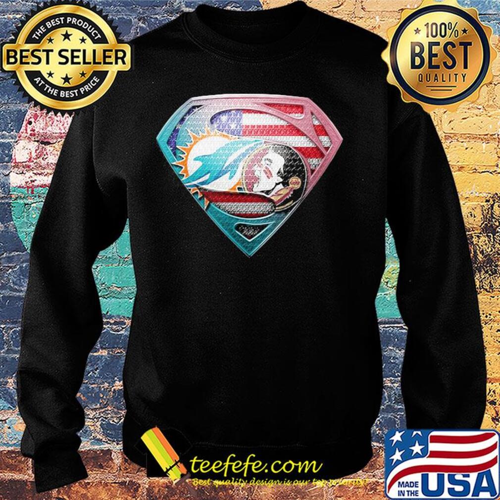 Superman miami dolphins vs florida state american flag independence day s Sweater Superman miami dolphins vs florida state american flag independence day s Sweater