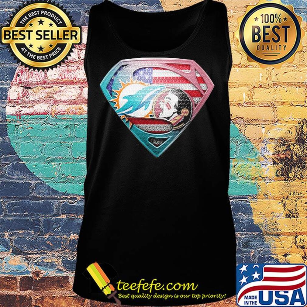 Superman miami dolphins vs florida state american flag independence day s Tank top Superman miami dolphins vs florida state american flag independence day s Tank top