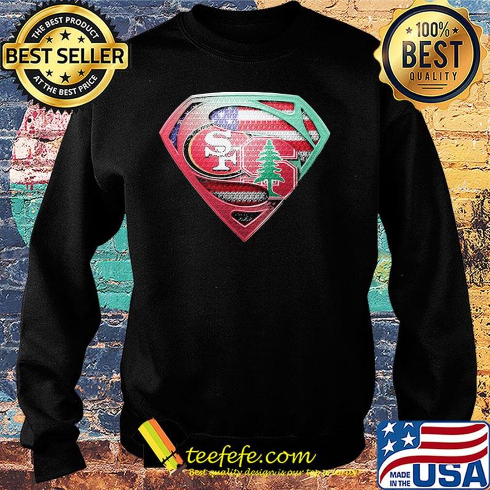 Superman san francisco 49ers vs spine american flag independence day s Sweater Superman san francisco 49ers vs spine american flag independence day s Sweater