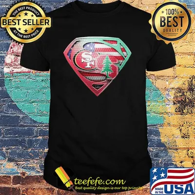 Superman san francisco 49ers vs spine american flag independence day shirt