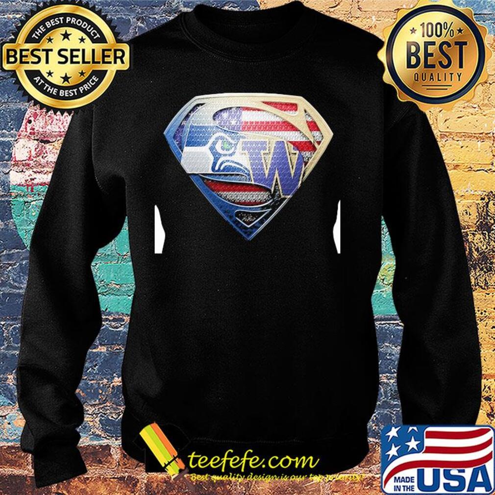 Superman seattle seahawks and washington huskies american flag independence day s Sweater Superman seattle seahawks and washington huskies american flag independence day s Sweater