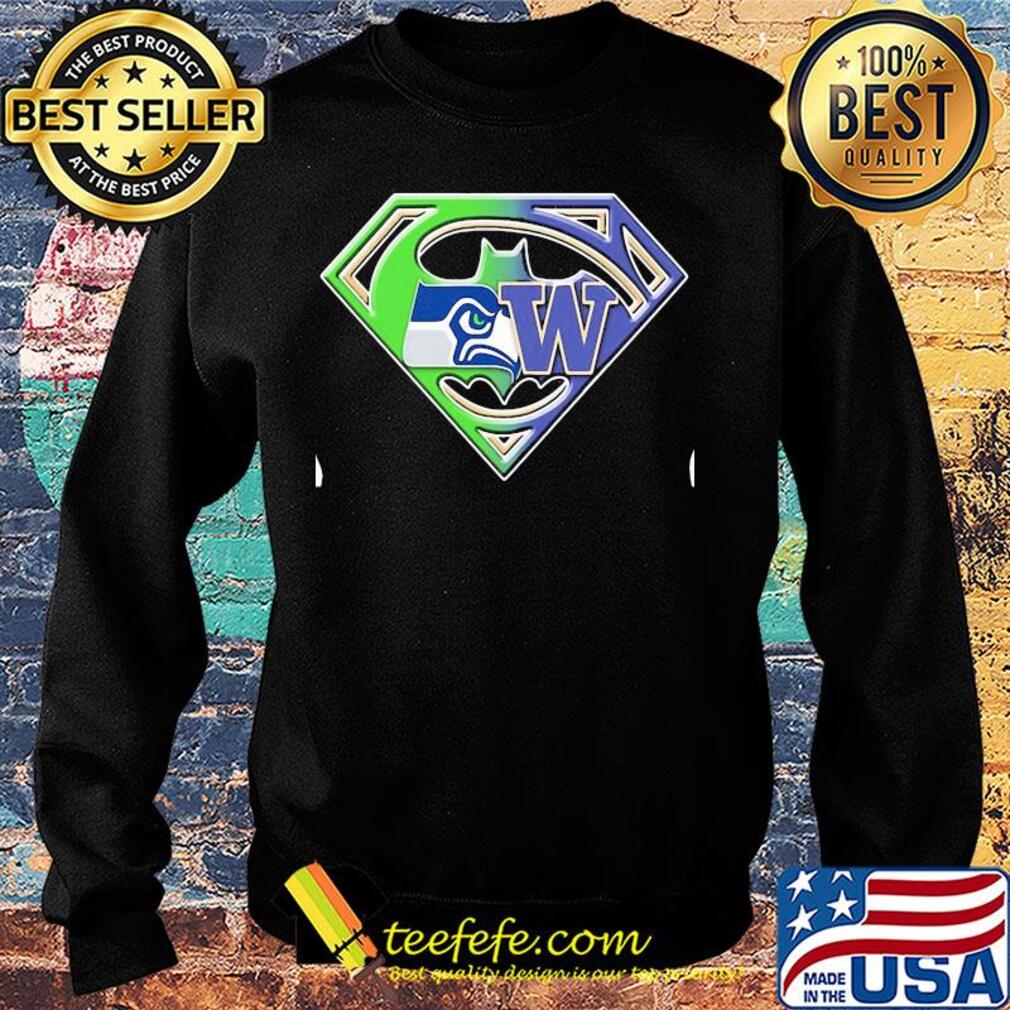 Superman seattle seahawks and washington huskies s Sweater Superman seattle seahawks and washington huskies s Sweater