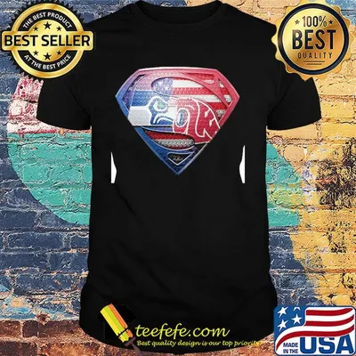 Superman seattle seahawks and washington state cougars american flag independence day shirt