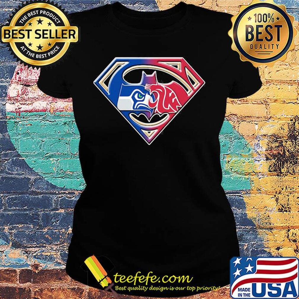 Superman seattle seahawks and washington state cougars s Ladies tee Superman seattle seahawks and washington state cougars s Ladies tee
