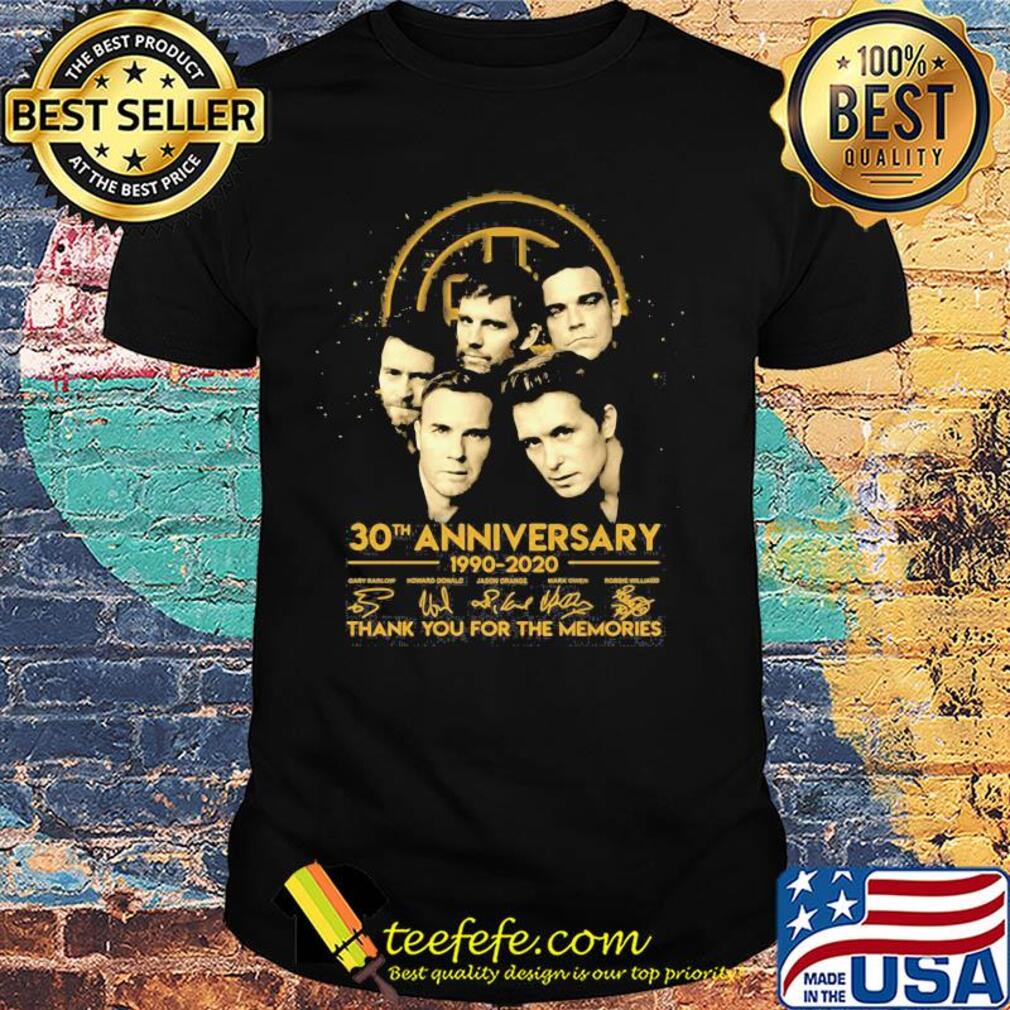 Take That 30th anniversary 1990 2020 signature shirt