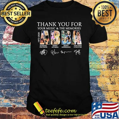 Thank you for the memories 1972 2020 ABBA signatures shirt