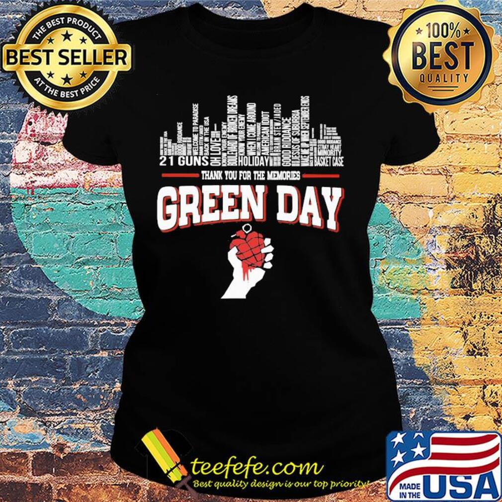 Thank you for the memories green day s Ladies tee Thank you for the memories green day s Ladies tee