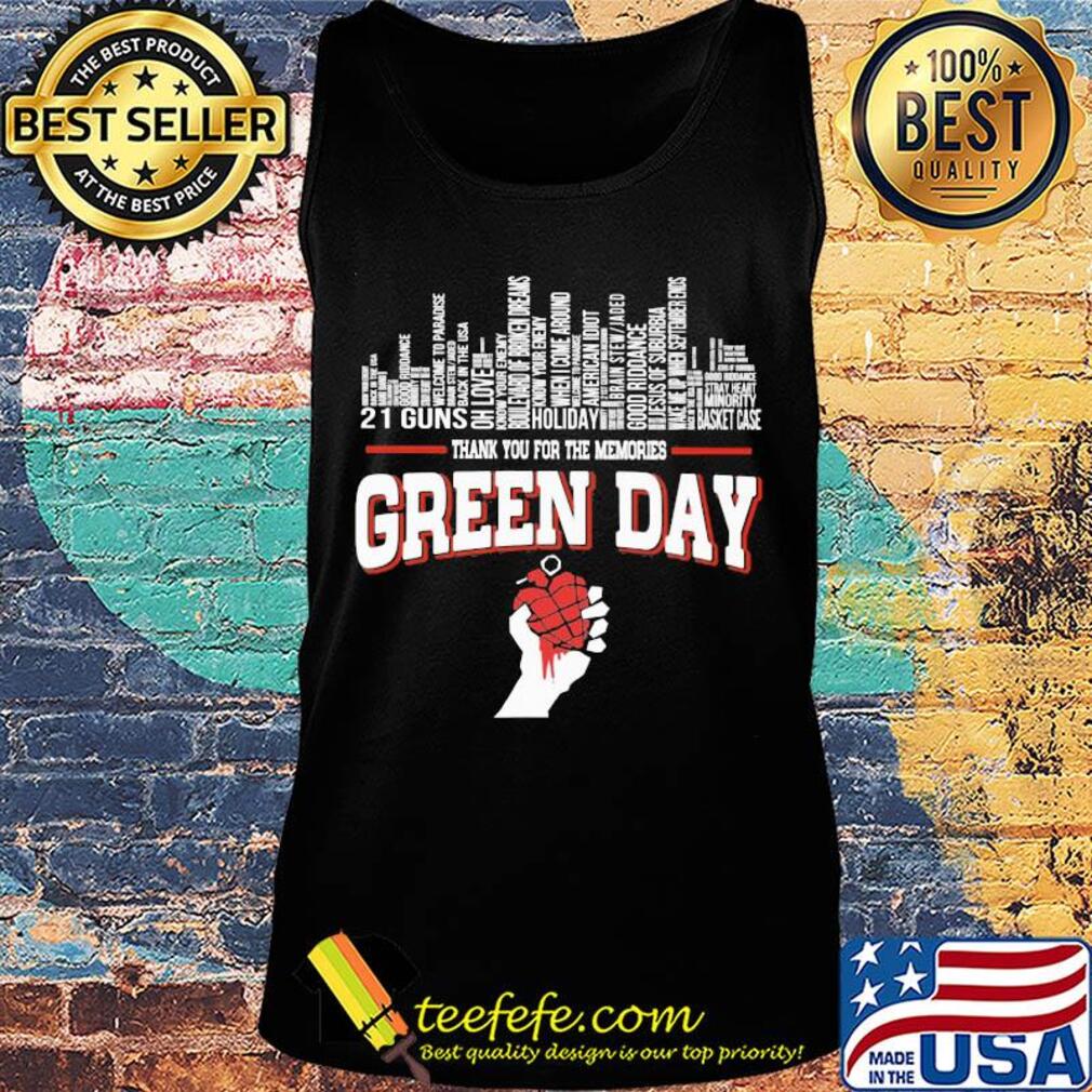 Thank you for the memories green day s Tank top Thank you for the memories green day s Tank top