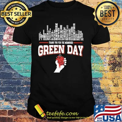 Thank you for the memories green day shirt