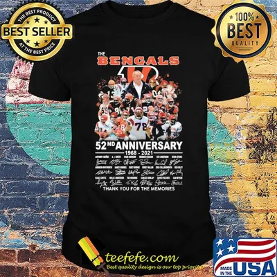 The Bengals 52nd anniversary 1968 2021 signature shirt