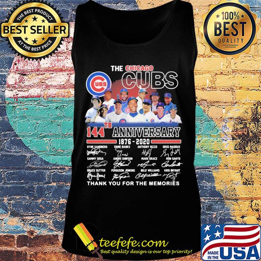 The chicago cubs 144th anniversary 1876 2020 thank you for the memories signatures s Tank top The chicago cubs 144th anniversary 1876 2020 thank you for the memories signatures s Tank top
