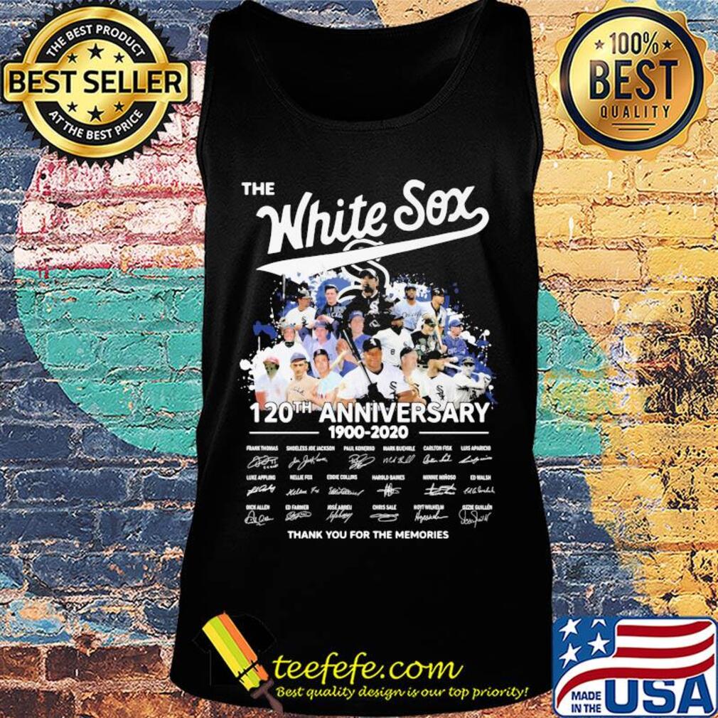 The chicago white sox 120th anniversary 1900 2020 thank you for the memories signatures s Tank top The chicago white sox 120th anniversary 1900 2020 thank you for the memories signatures s Tank top