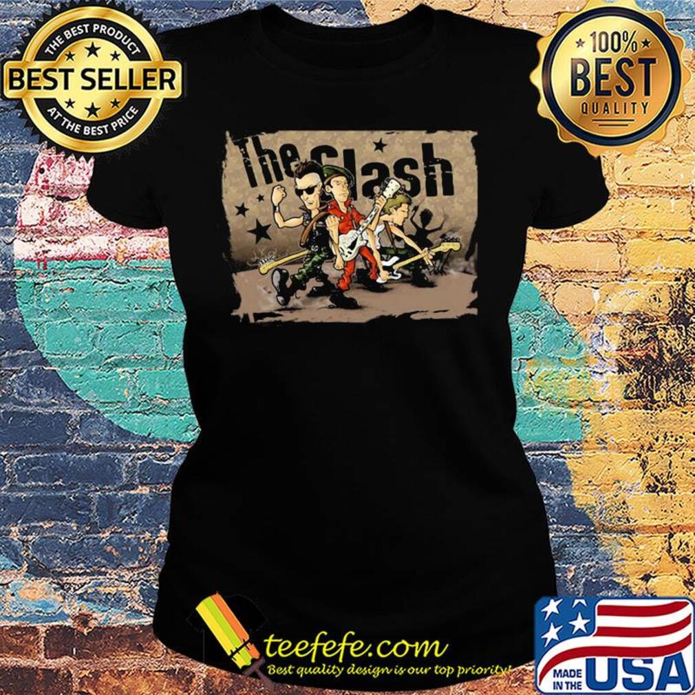 The clash band cartoon s Ladies tee The clash band cartoon s Ladies tee