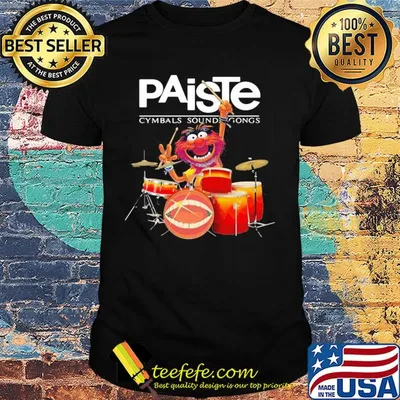 The muppet show animal playing paiste cymbals sound gongs drums shirt