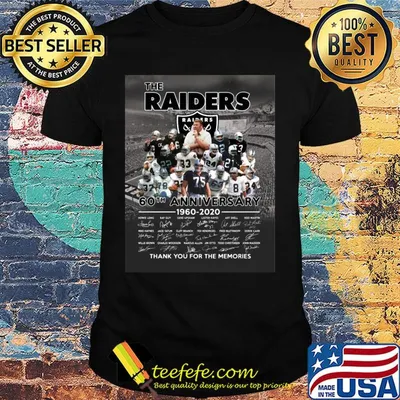 The oakland raiders 60th anniversary 1960 2020 thank you for the memories signatures shirt