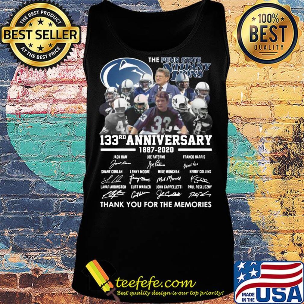 The penn state nittany lions 133rd anniversary 1887 2020 thank you for the memories signatures s Tank top The penn state nittany lions 133rd anniversary 1887 2020 thank you for the memories signatures s Tank top