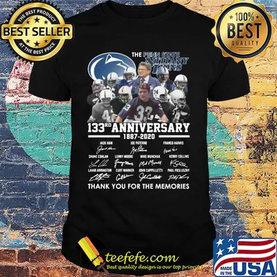 The penn state nittany lions 133rd anniversary 1887 2020 thank you for the memories signatures shirt