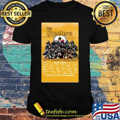 The pittsburgh steelers 87th anniversary 1933 2020 thank you for the memories signatures shirt