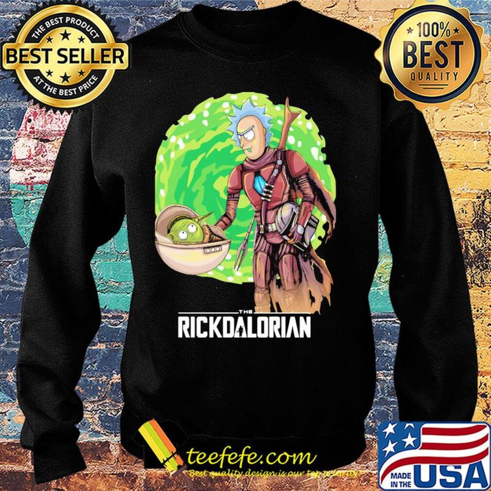 The Rickdalorian Baby Yoda and Rick Morty s Sweater The Rickdalorian Baby Yoda and Rick Morty s Sweater
