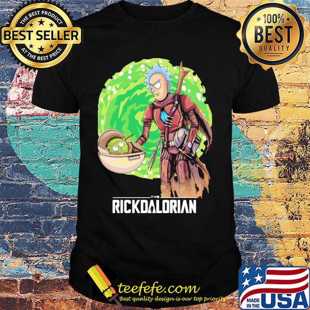 The Rickdalorian Baby Yoda and Rick Morty shirt