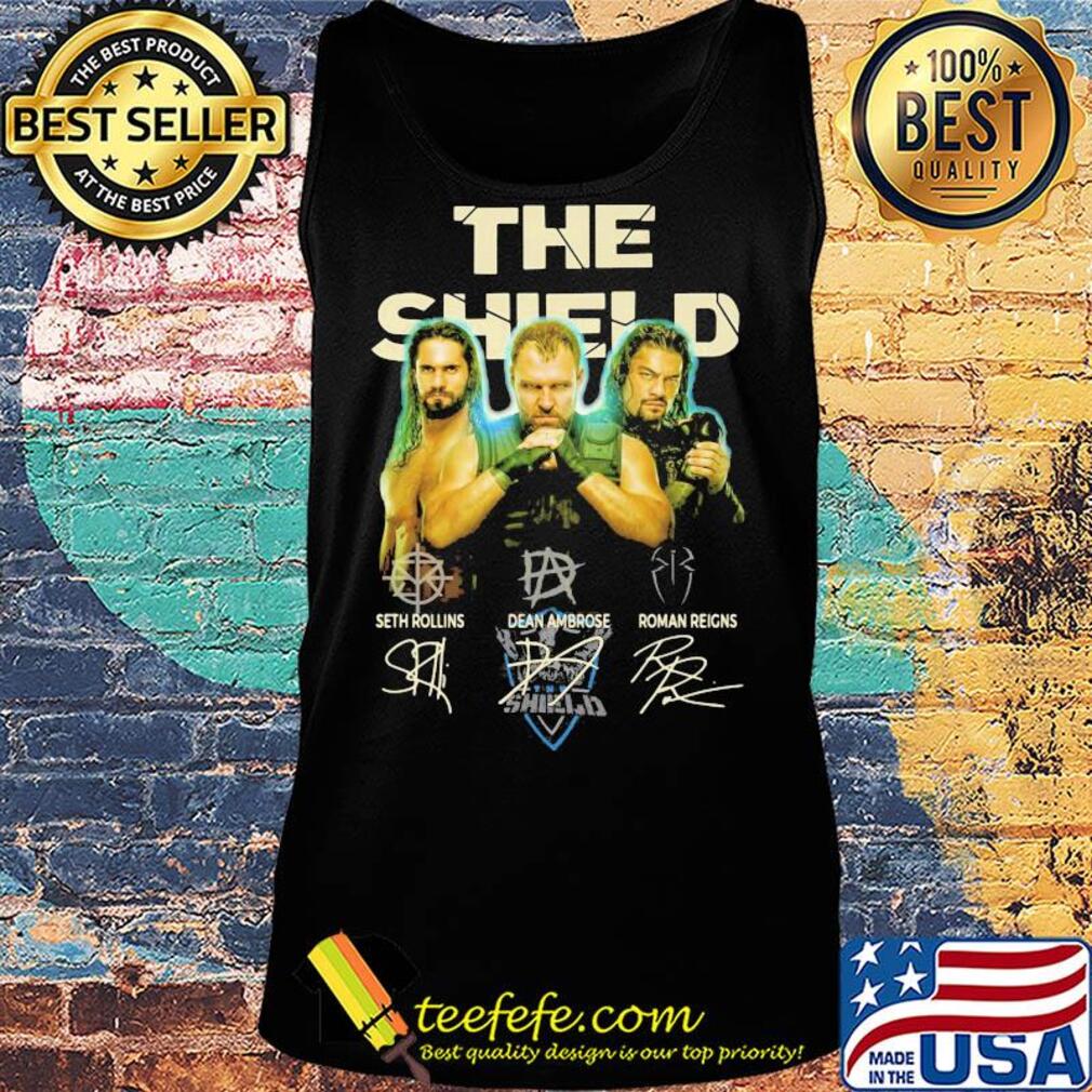 The shield seth rollins dean ambrose roman reigns signatures s Tank top The shield seth rollins dean ambrose roman reigns signatures s Tank top