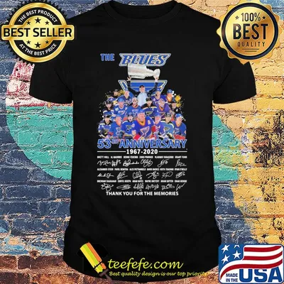The st. Louis blues 53rd anniversary 1967 2020 thank you for the memories signatures shirt