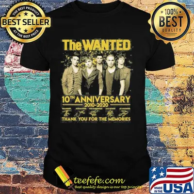The Wanted 10th anniversary 2010-2020 thank you for the memories signature shirt