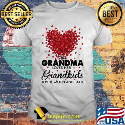 This grandma loves her grandkids to the moon and back heart shirt