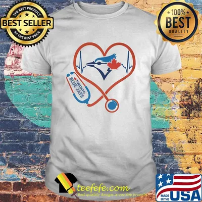 Toronto blue jays baseball stethoscope heart shirt