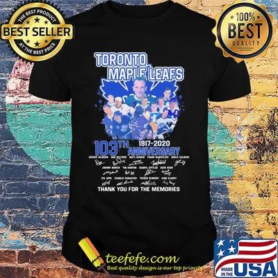 Toronto maple leafs 103th anniversary 1917 2020 thank you for the memories signatures shirt