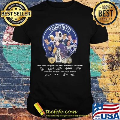 Toronto maple leafs hockey team players signatures shirt
