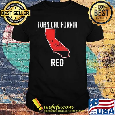 Turn california red flag shirt