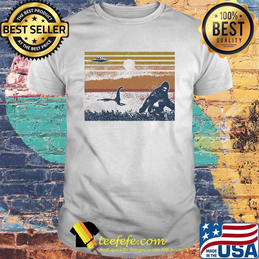 Ufo dinosaurs and bigfoot vintage shirt Ufo dinosaurs and bigfoot vintage shirt