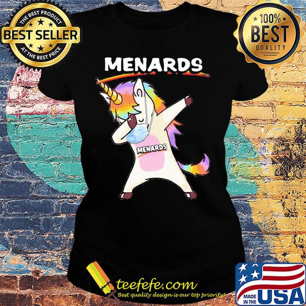 Unicorn mask menards logo s Ladies tee Unicorn mask menards logo s Ladies tee