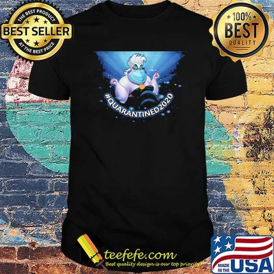 Ursula Disney face mask Quarantined 2020 shirt