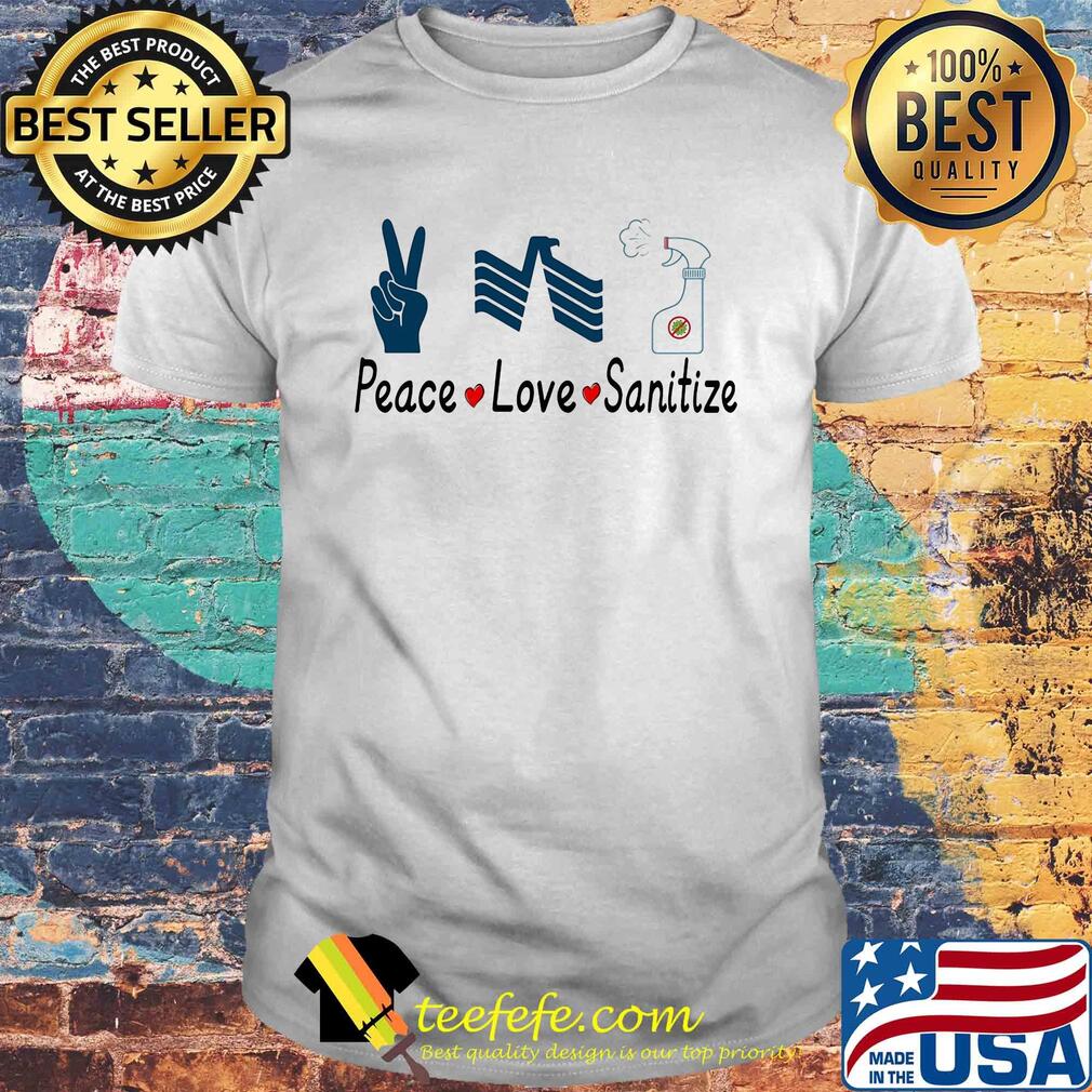 Usaa peace love sanitize covid-19 shirt Usaa peace love sanitize covid-19 shirt