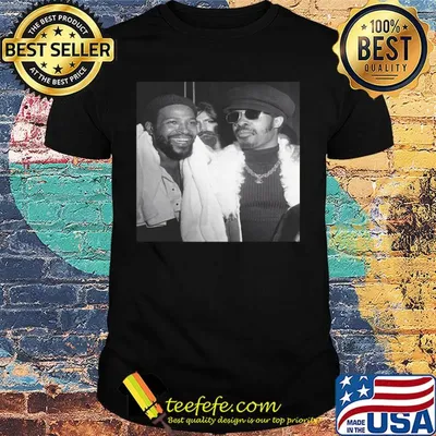 Vintage stevie wonder with marvin gaye poster shirt