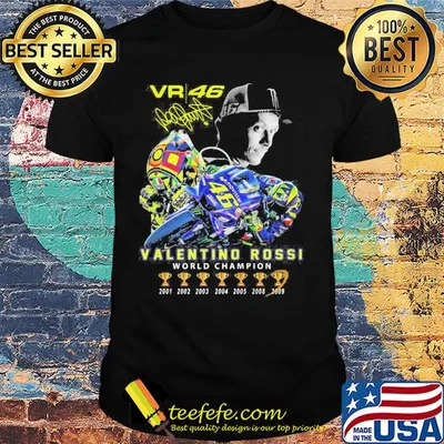 Vr46 valentino rossi world champion 7 cup signature shirt