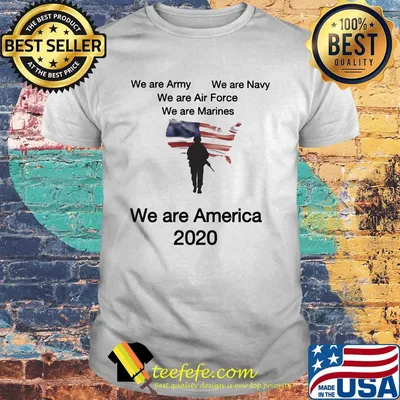 We are army we are navy we are air force American flag veteran Independence Day shirt