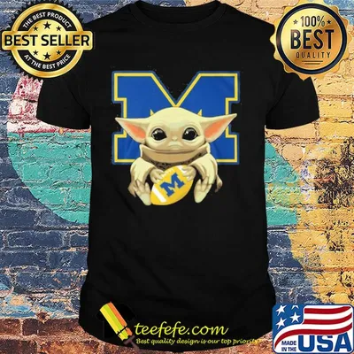 Yoda Baby hug Wolverines shirt