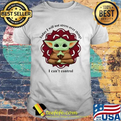Yoga chill baby yoda today i will not stress over things i can't control shirt