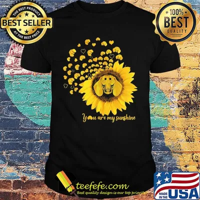 You are my sunshine sunflower dachshund shirt