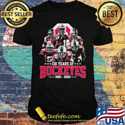 130 years of ohio state buckeyes football 1890 2020 stars shirt