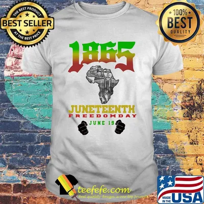 1865 map juneteenth freedom day June 19 hand shirt