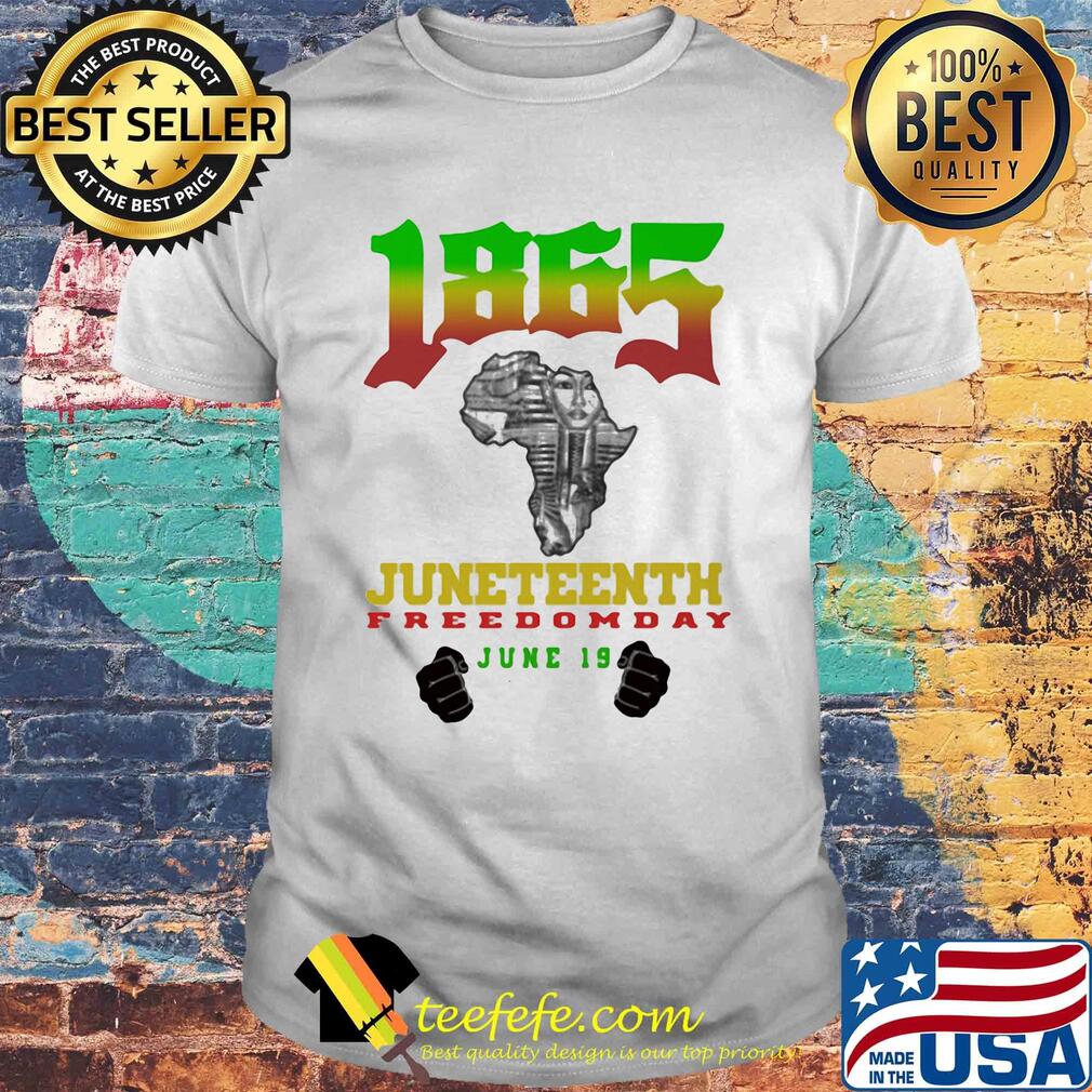 1865 map juneteenth freedom day June 19 hand shirt