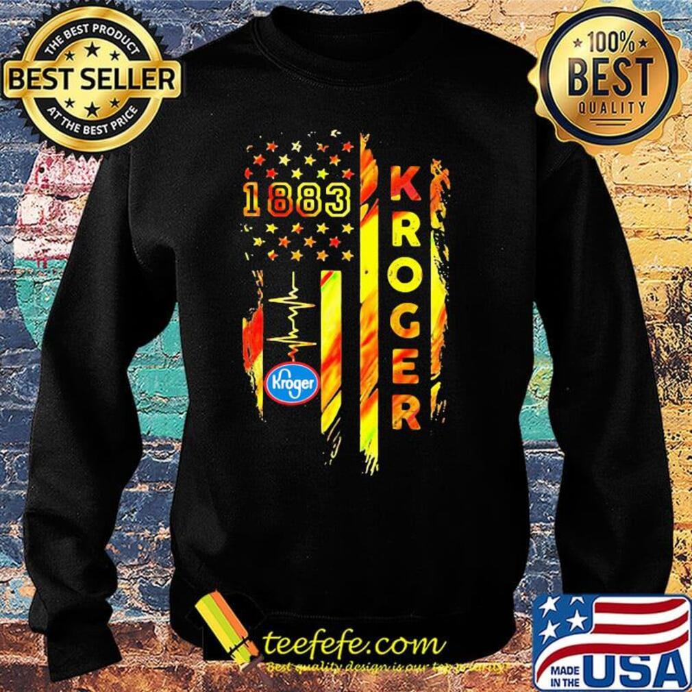 1883 kroger heartbeat american flag independence day s Sweater 1883 kroger heartbeat american flag independence day s Sweater