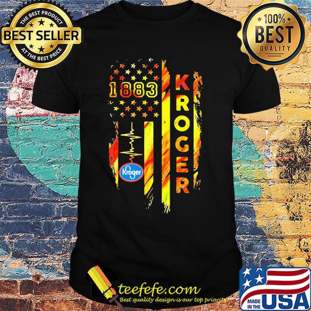 1883 kroger heartbeat american flag independence day shirt