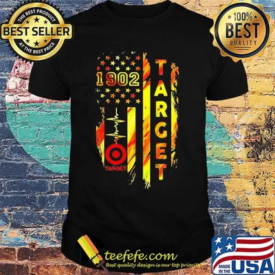 1902 target heartbeat america flag independence day shirt