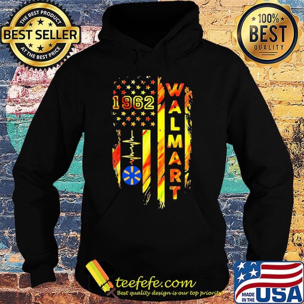 1962 walmart heartbeat american flag independence day s Hoodie 1962 walmart heartbeat american flag independence day s Hoodie