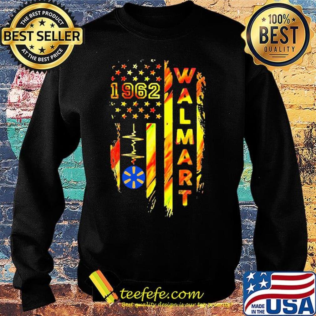 1962 walmart heartbeat american flag independence day s Sweater 1962 walmart heartbeat american flag independence day s Sweater